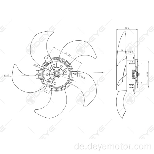 PC -Kühlkühlerlüfter für Fiat Palio